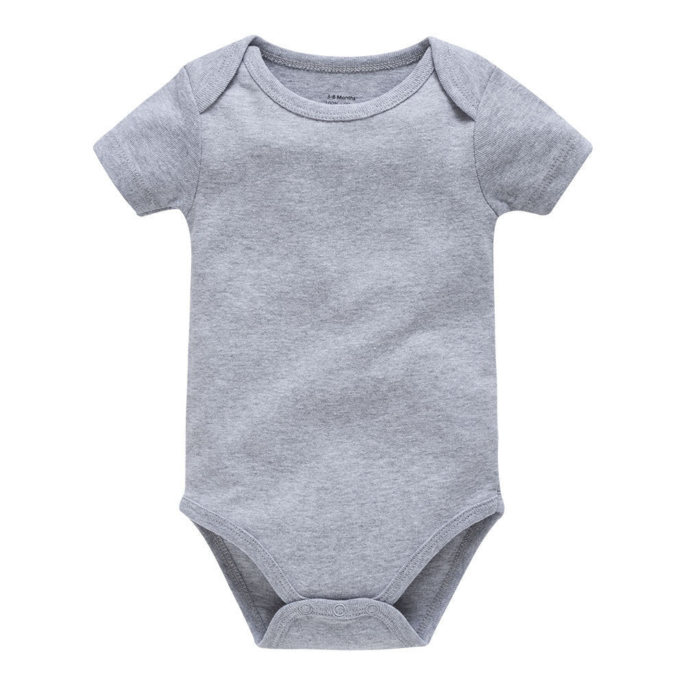 Plain cotton short sleeve newborn clothes