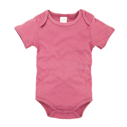 Plain cotton short sleeve newborn clothes