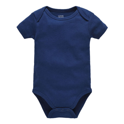 Plain cotton short sleeve newborn clothes