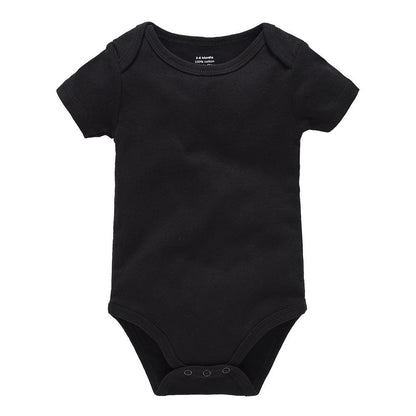 Plain cotton short sleeve newborn clothes